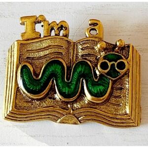I'm A Bookworm Brooch By REN.